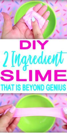 DIY 2 Ingredient Slime Recipe | How To Make Homemade No Borax Slime -   19 diy To Do When Bored slime ideas