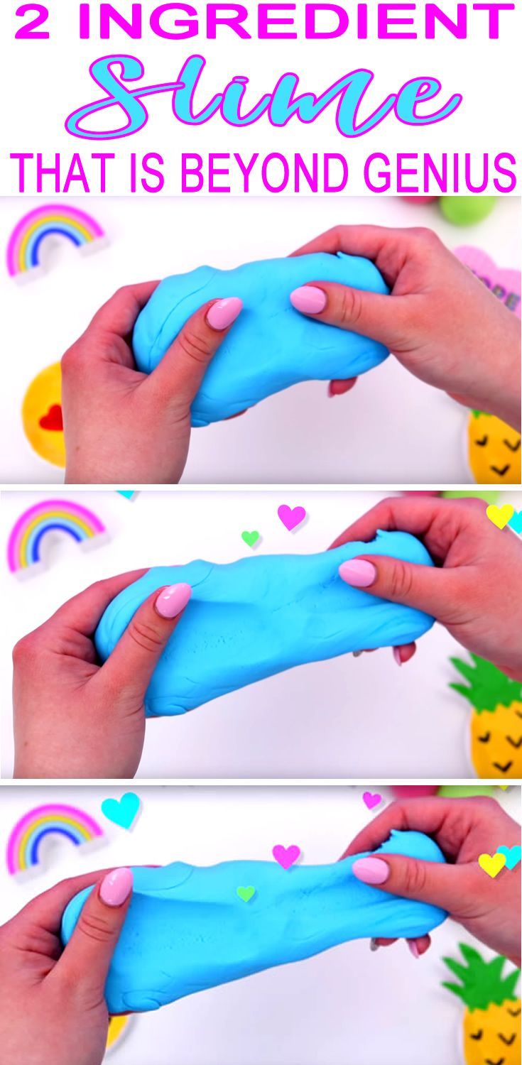 DIY 2 Ingredient Slime Recipe | How To Make Homemade No Glue or Borax Slime -   19 diy To Do When Bored slime ideas