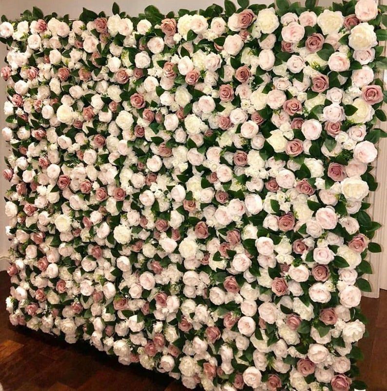 Artificial Flower Wall Backdrop for Wedding Arrangement Simulation Floral Background Panel 40*60CM -   19 diy Wedding backdrop ideas