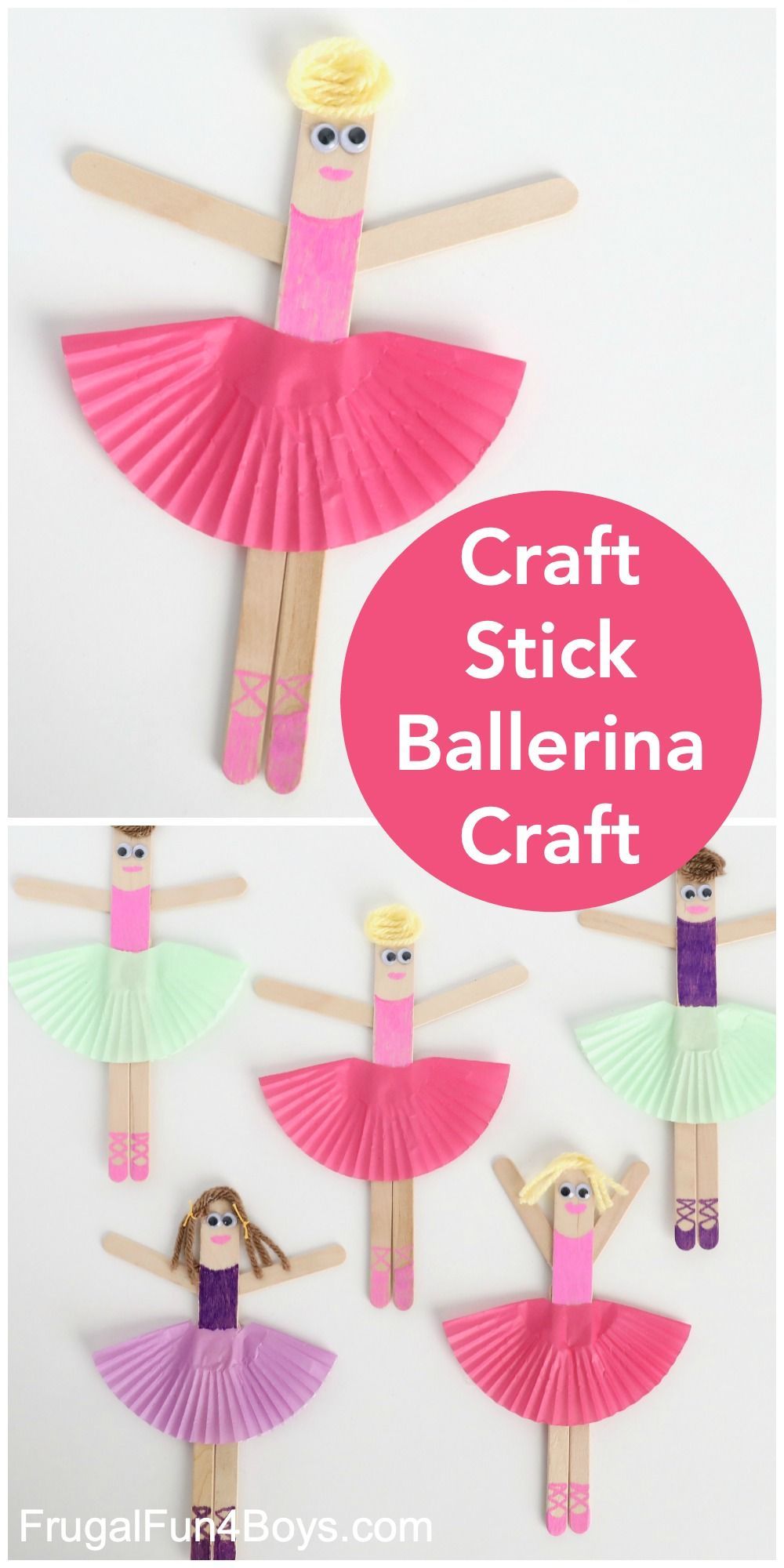 Craft Stick Ballerina Craft - Frugal Fun For Boys and Girls -   20 diy Art crafts ideas