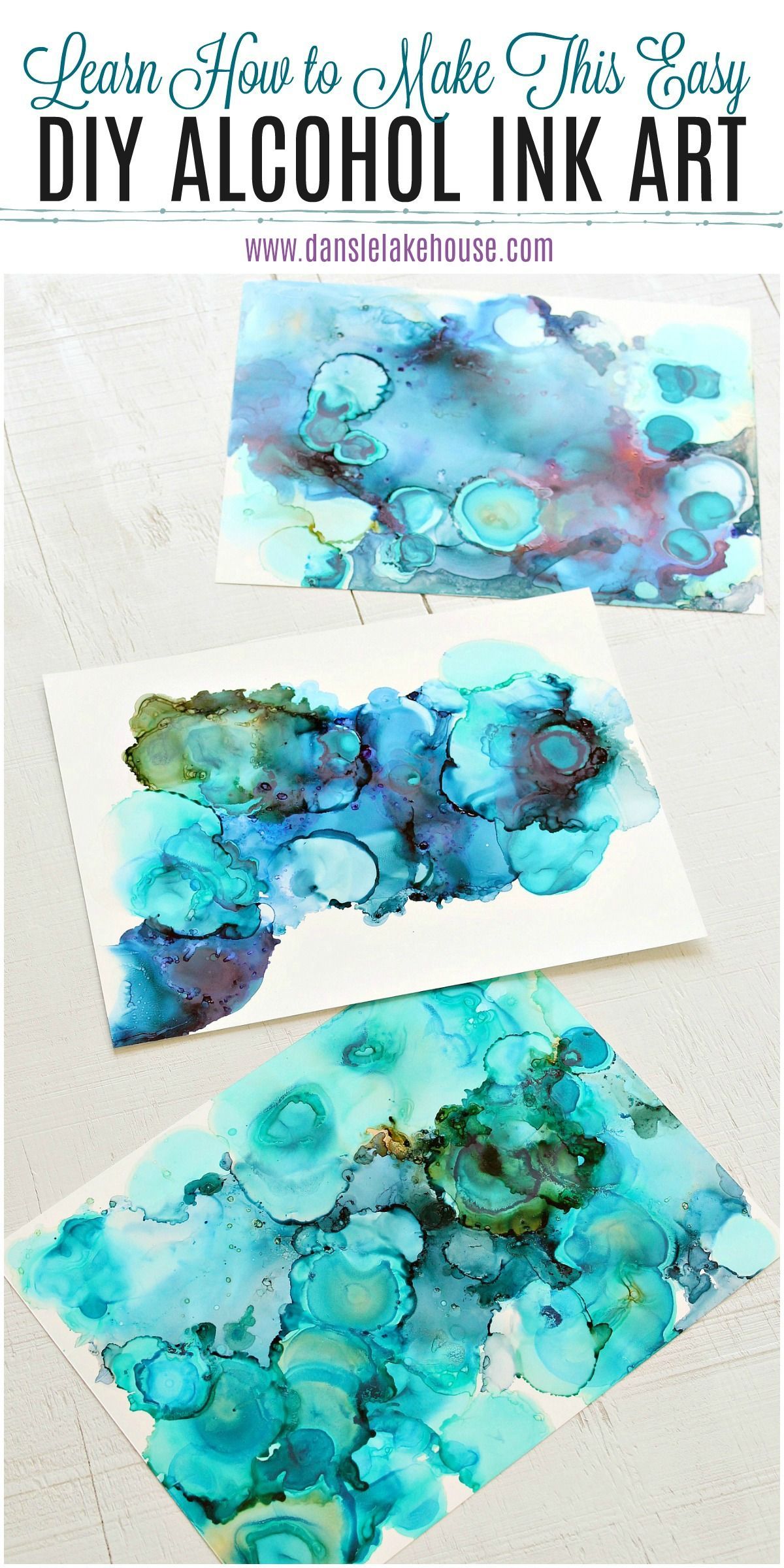 Easy DIY Alcohol Ink Art Tutorial | Dans le Lakehouse -   20 diy Art crafts ideas