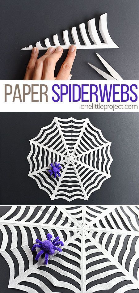 How to Make Paper Spiderwebs | Paper Spiderweb Craft -   20 diy Art crafts ideas