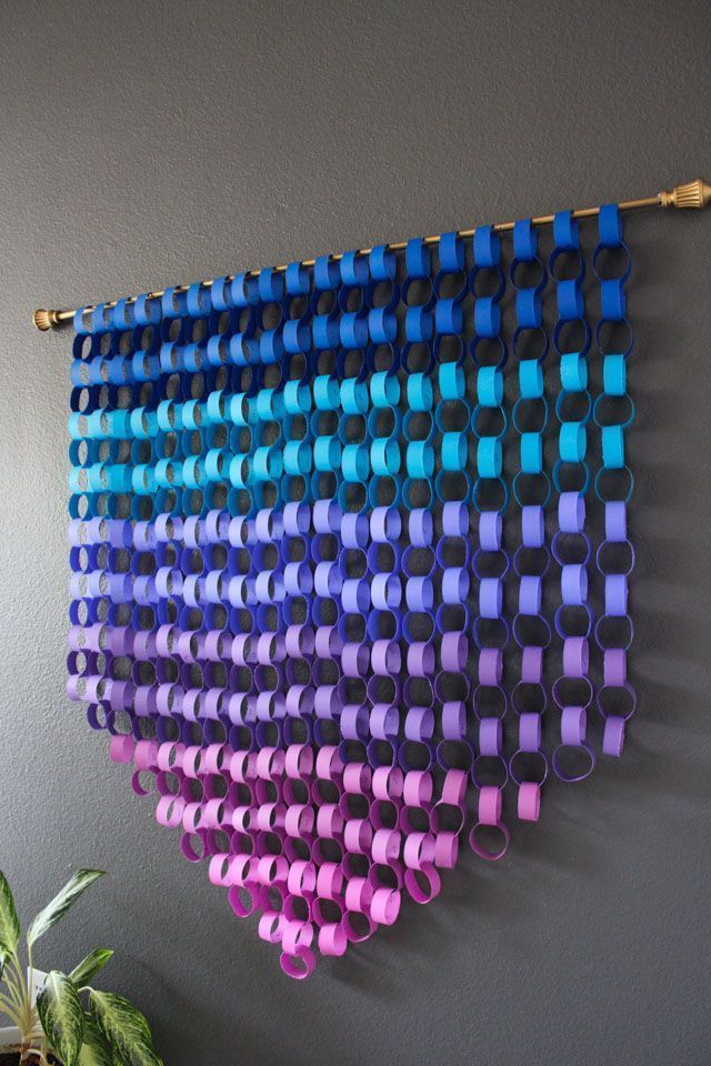 Paper Chain Wall Art -   20 diy Art crafts ideas