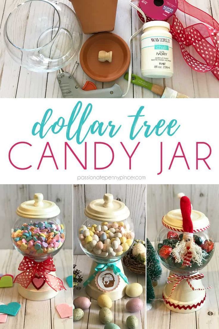 DIY Dollar Tree Candy Jar -   21 diy Dollar Tree crafts ideas