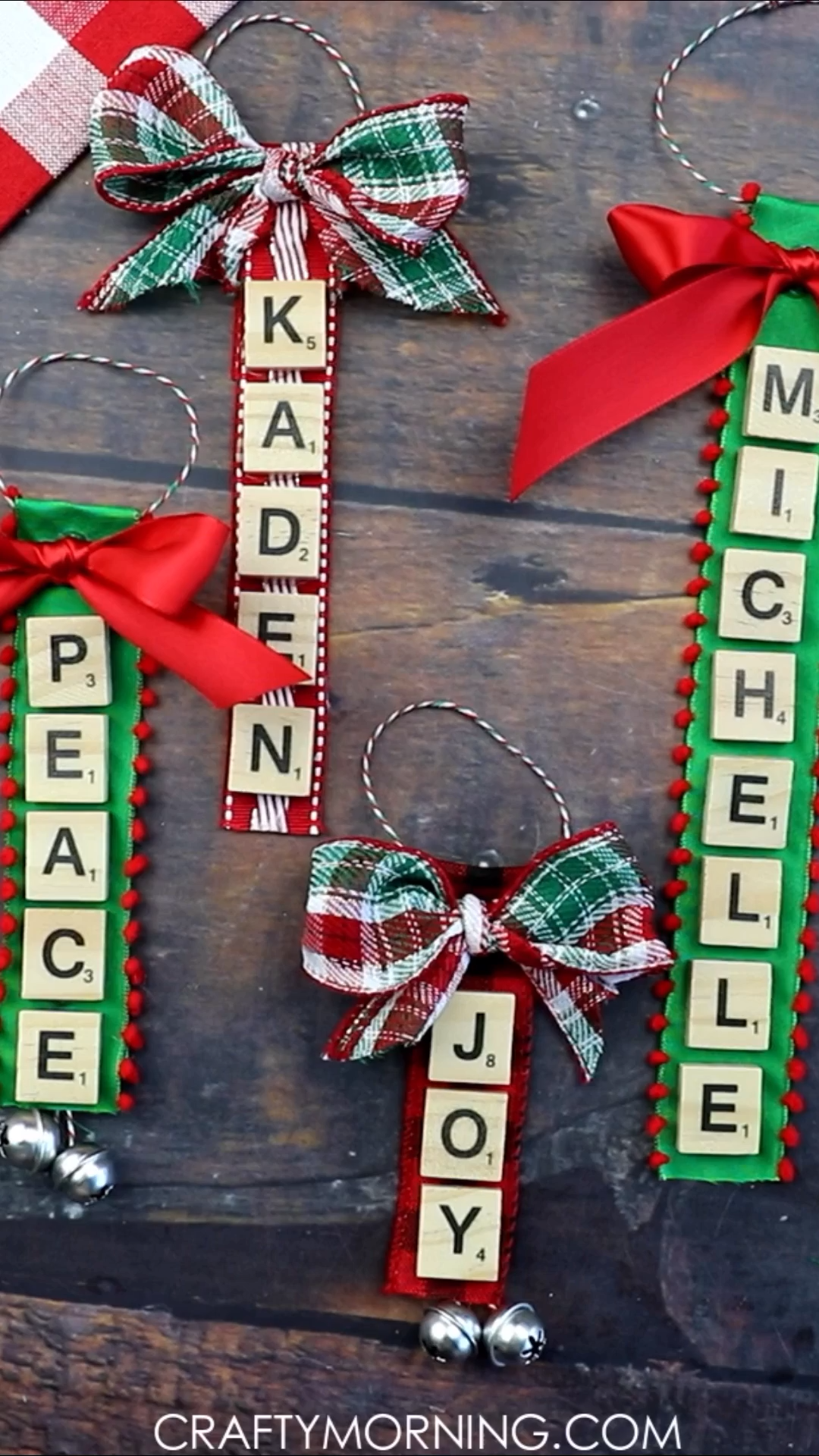 Personalized Scrabble Letter Ornaments -   25 diy Christmas videos ideas