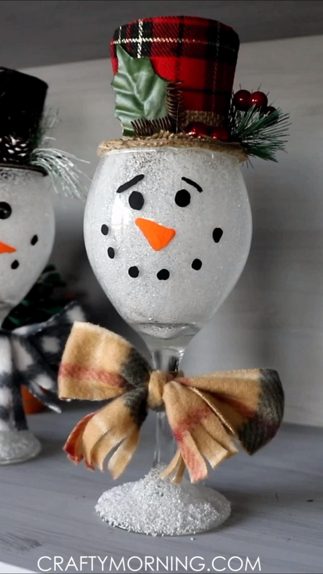 Wine Glass Snowmen -   25 diy Christmas videos ideas