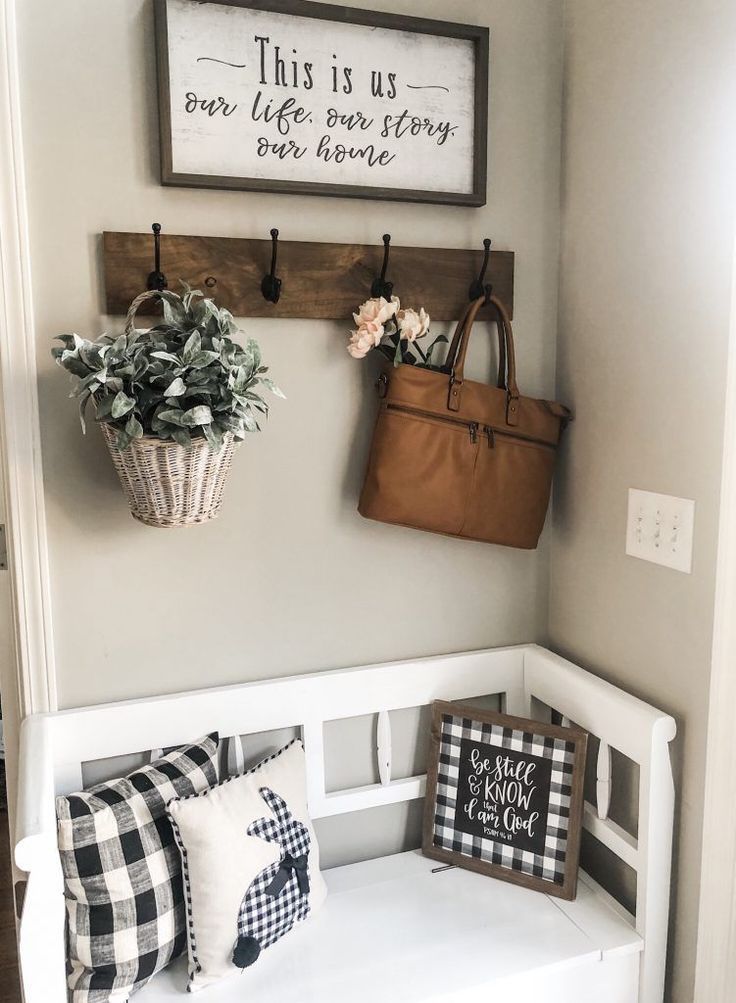 Simple Spring entry way bench! | Wilshire Collections -   11 home decoration ideas