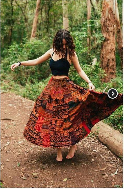 Gypsy Patchwork Maxi skirt Hippie Colorful Floral Paisley print Bohemian boho festival dress vegan recycled gift for Lady women chic -   14 modern hippie style Bohemian ideas