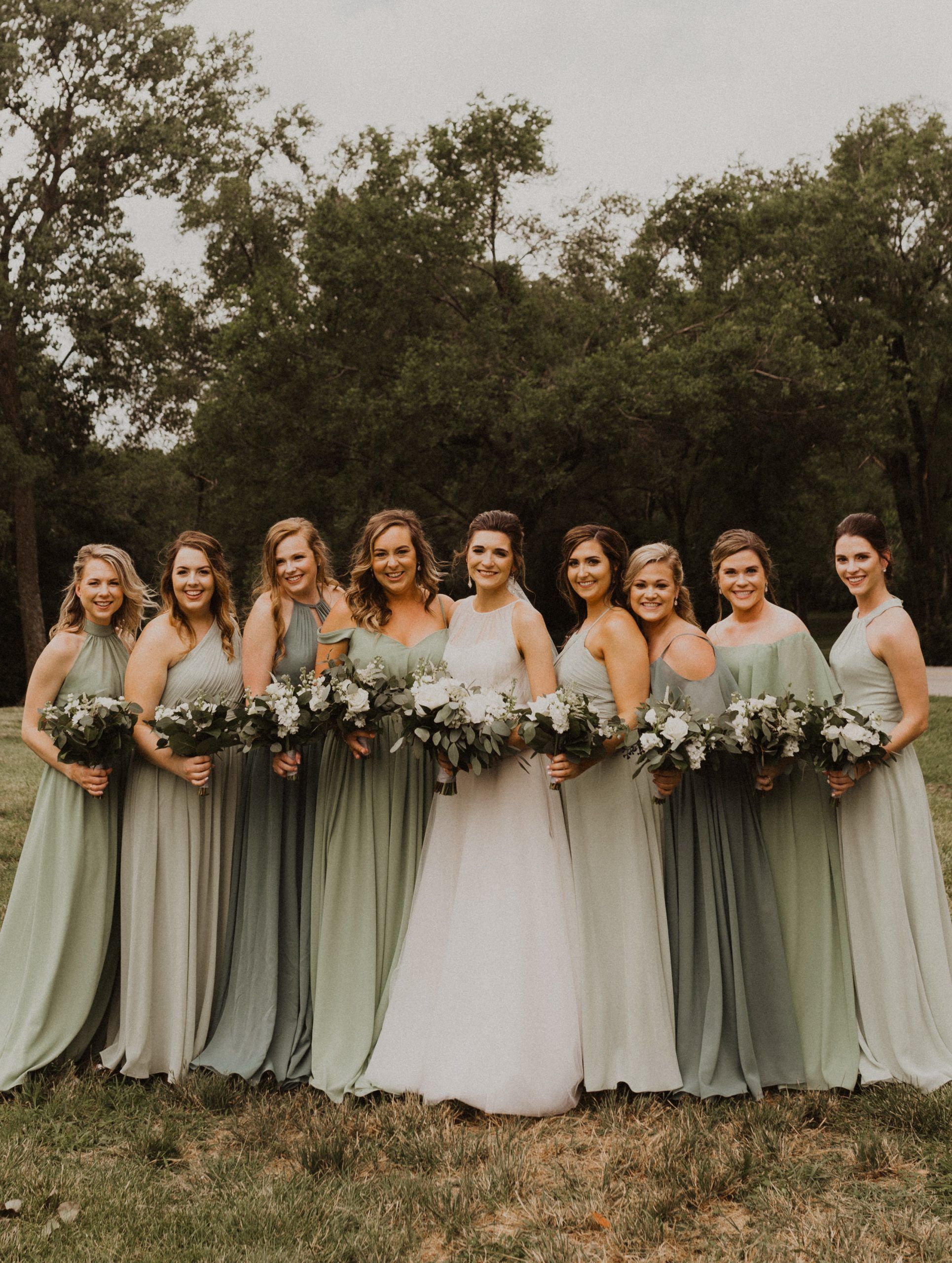 How to pulling off mismatched bridesmaid dresses perfectly | Tulle & Chantilly Wedding Blog -   16 sage green bridesmaid dresses fall ideas
