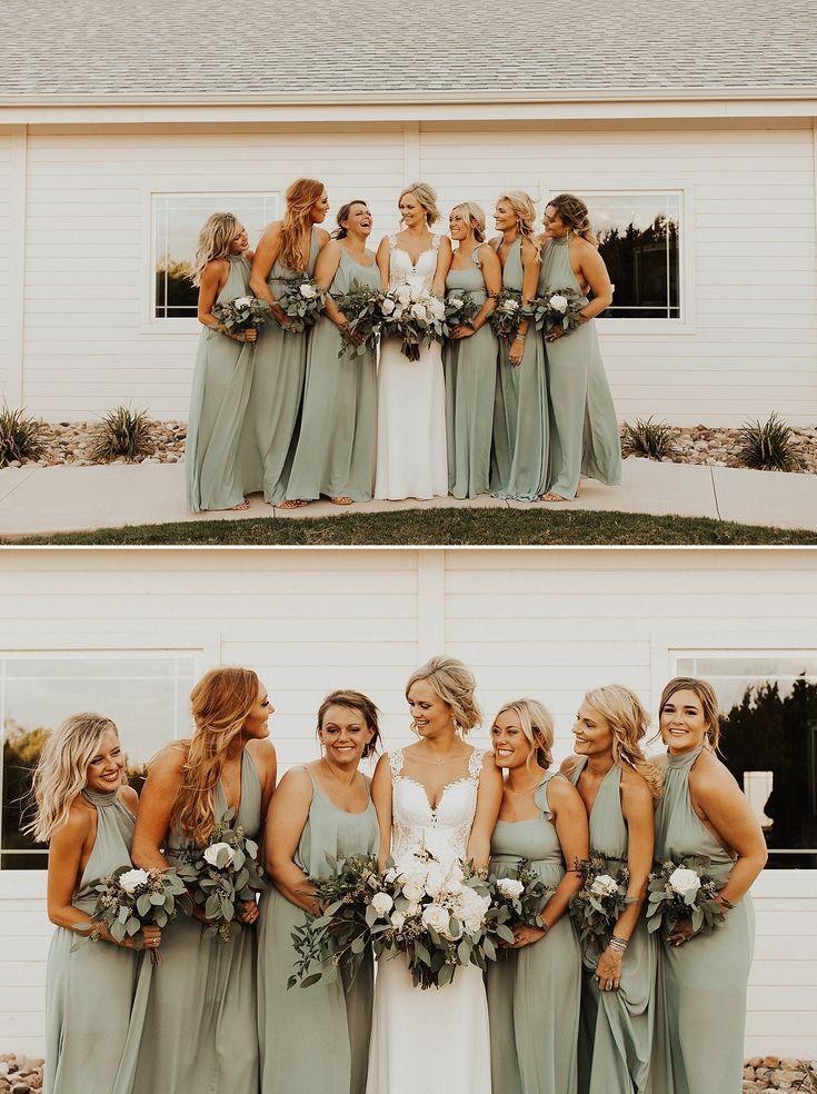 Sabrina Cedars White Barn Wedding in Austin, TX -   16 sage green bridesmaid dresses fall ideas