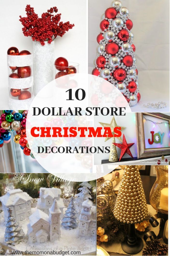 10 Dollar Store Christmas decoration ideas that you can do on a budget -   16 xmas crafts decorations dollar stores ideas