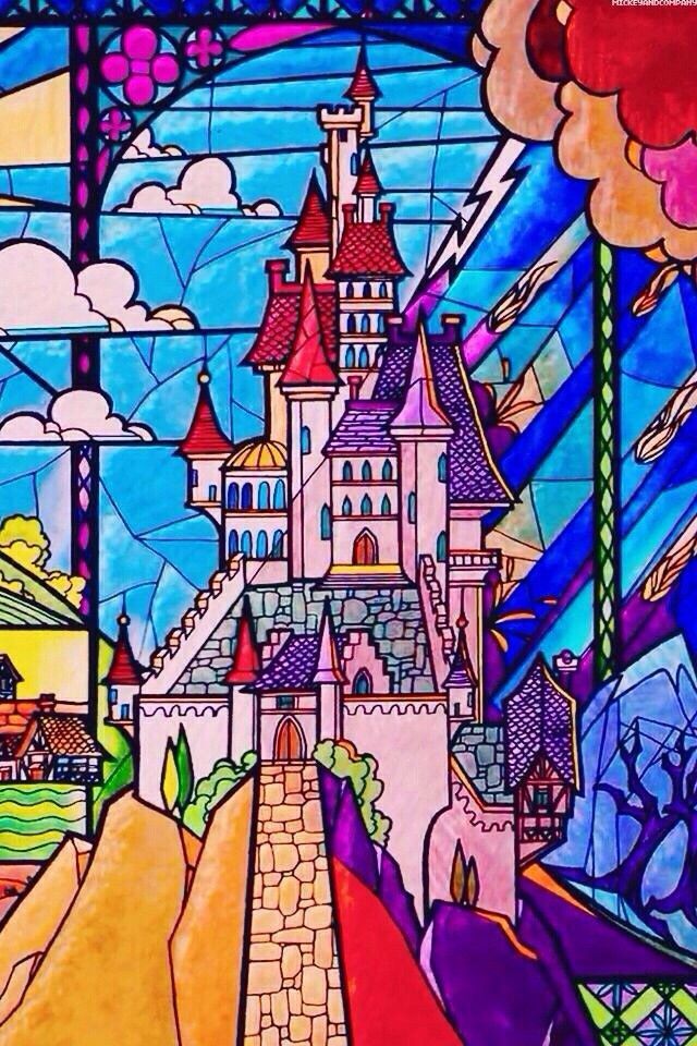 Beauty And The Beast Castle Wallpaper Awesome Beauty And The Beast Castle Stained Glass On We Heart It Of Beauty And The Beast Castle Wallpaper -   17 beauty And The Beast castle ideas