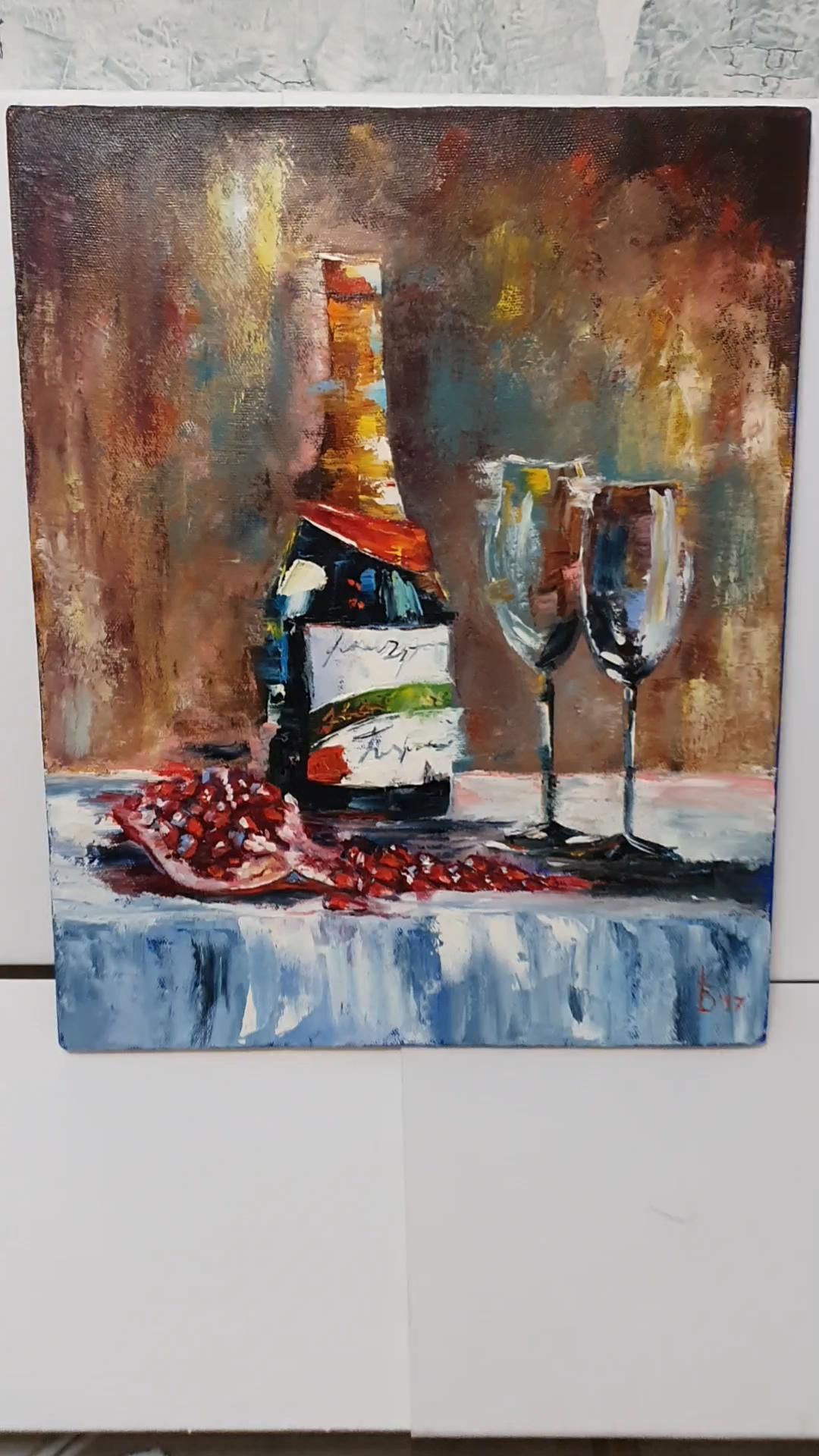 Bottle wine impressionism -   17 beauty Life painting ideas