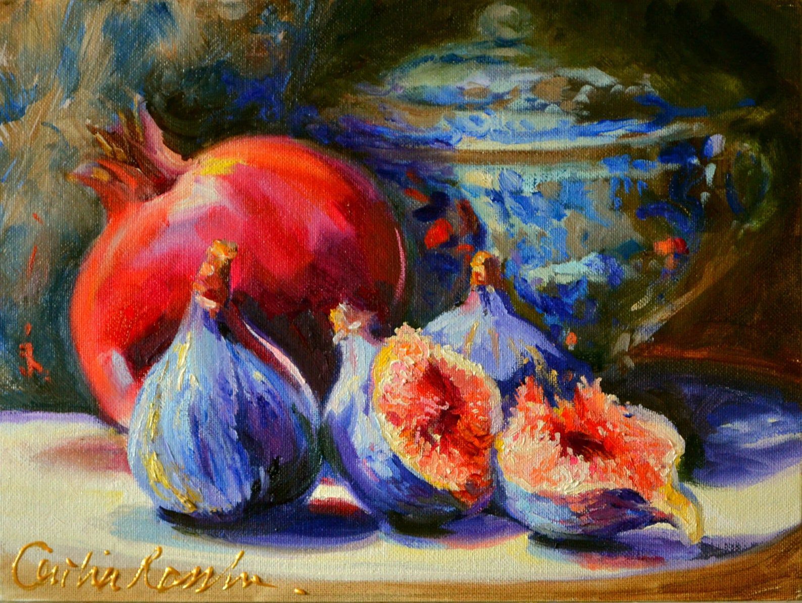 Still Life ART Print of DRIE VYTJIES art print | Painting of Figs by Cecilia Rosslee | Beautiful artwork for kitchen -   17 beauty Life painting ideas