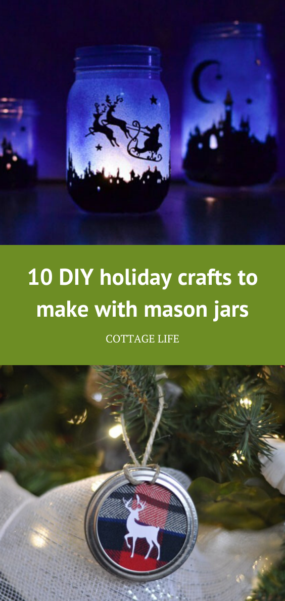 10 Christmas crafts to make with Mason jars | Cottage Life -   17 fabric crafts christmas mason jars ideas