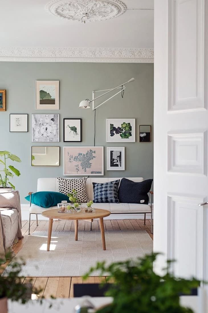 According to Pinterest, This Shade is 2018's New Neutral -   17 sage green living room walls ideas