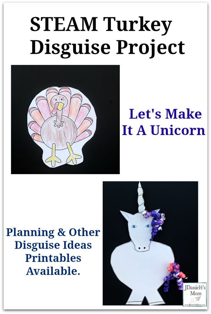 STEAM Turkey Disguise Project- Let's Make It A Unicorn -   17 turkey disguise project kindergartens template ideas