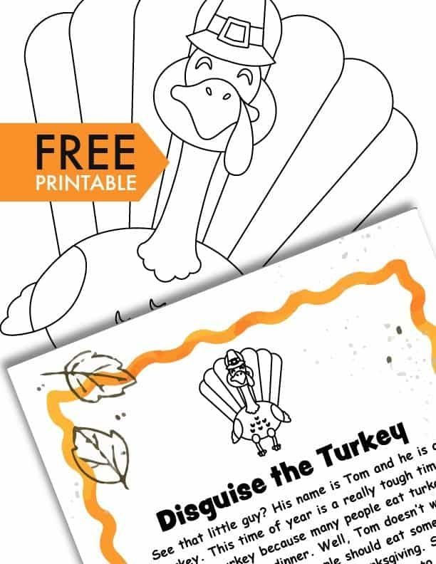 A Turkey in Disguise Project Free Printable Template -   17 turkey disguise project template ideas