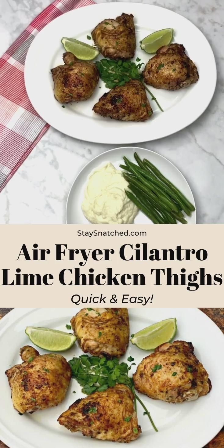 Air Fryer Cilantro Lime Marinated Chicken Thighs -   18 air fryer recipes chicken boneless wings ideas