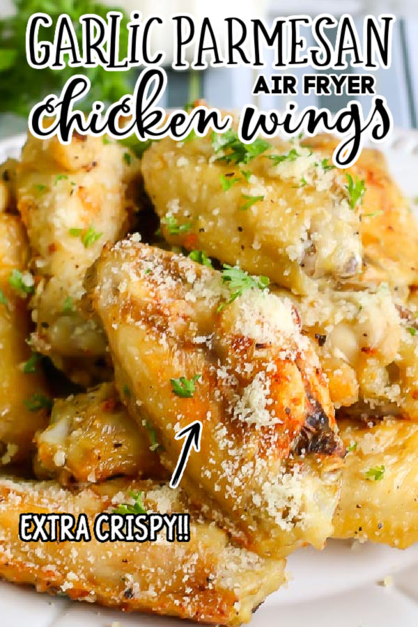 Crispy Garlic Parmesan Chicken Wings {Air Fryer} ~ Take Two Tapas -   18 air fryer recipes chicken boneless wings ideas