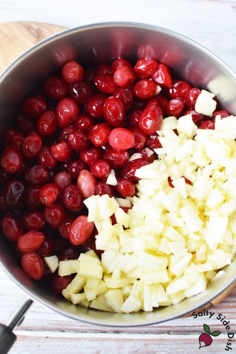 Cranberry Sauce with Diced Apples and Cinnamon | Salty Side Dish -   18 cranberry sauce homemade pioneer woman ideas