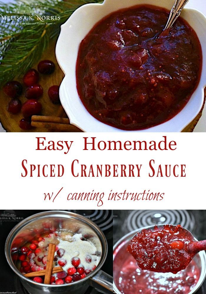 Homemade Spiced Cranberry Sauce + Canning Instructions -   18 cranberry sauce homemade pioneer woman ideas