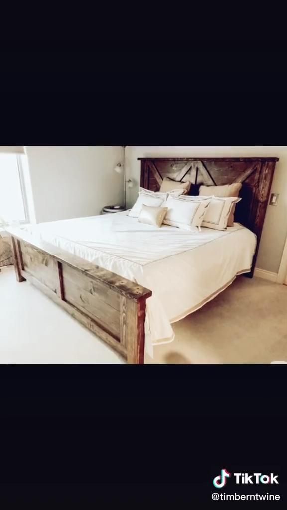 DIY King Bed Frame with @timberntwine -   18 diy Bed Frame painting ideas