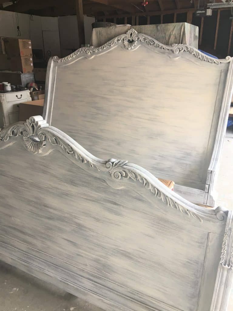 Master Bed Frame Makeover - Painted White - thetarnishedjewelblog -   18 diy Bed Frame painting ideas