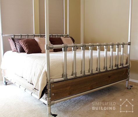 47 DIY Bed Frame Ideas Built with Pipe -   18 diy Bed Frame painting ideas