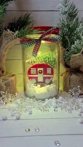 Christmas farmhouse color changing light up mason jar with remote control. -   18 diy christmas decorations dollar store for kids ideas