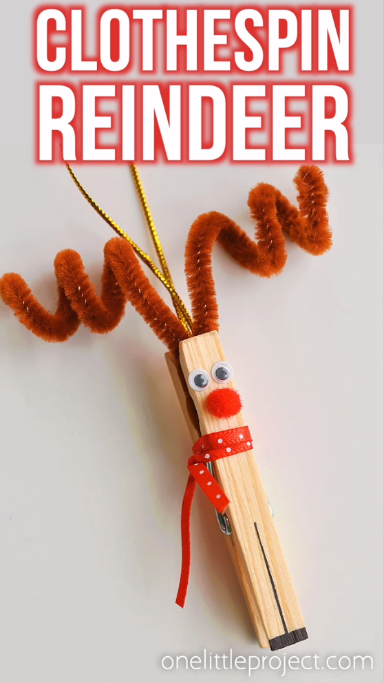 Clothespin Reindeer Christmas Ornaments -   18 diy christmas decorations dollar store for kids ideas