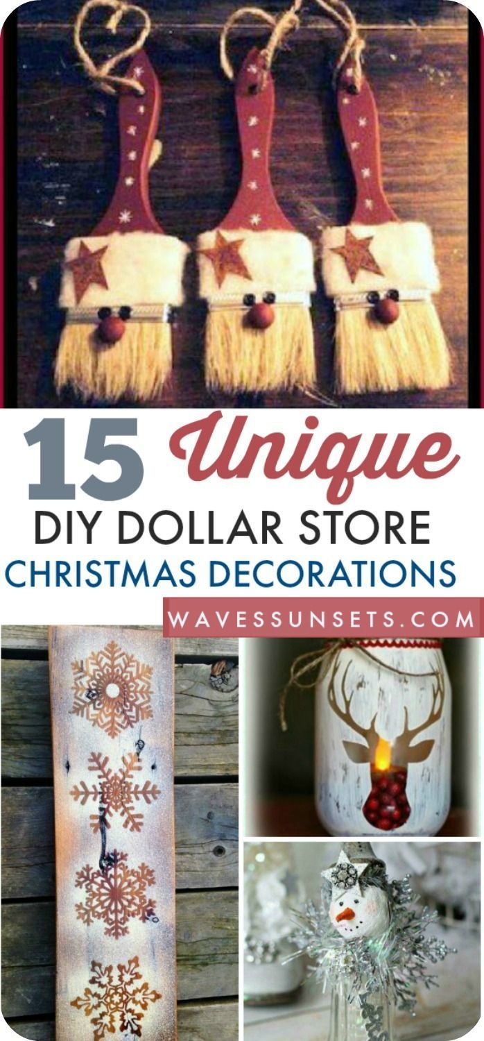 15 Beautiful Dollar Store Christmas Decorations - Waves & Sunsets -   18 diy christmas decorations dollar store for kids ideas