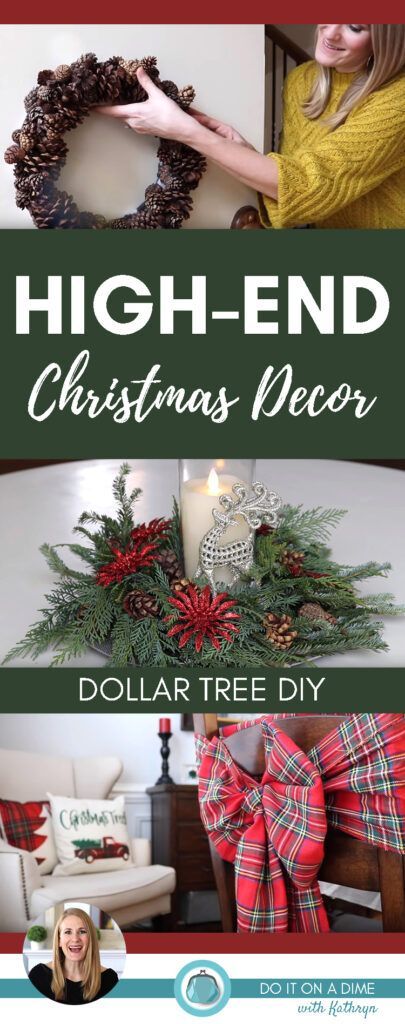 Shamelessly copying high-end decor for Christmas! ($1 IDEAS!) -   18 diy christmas decorations dollar tree 2020 ideas