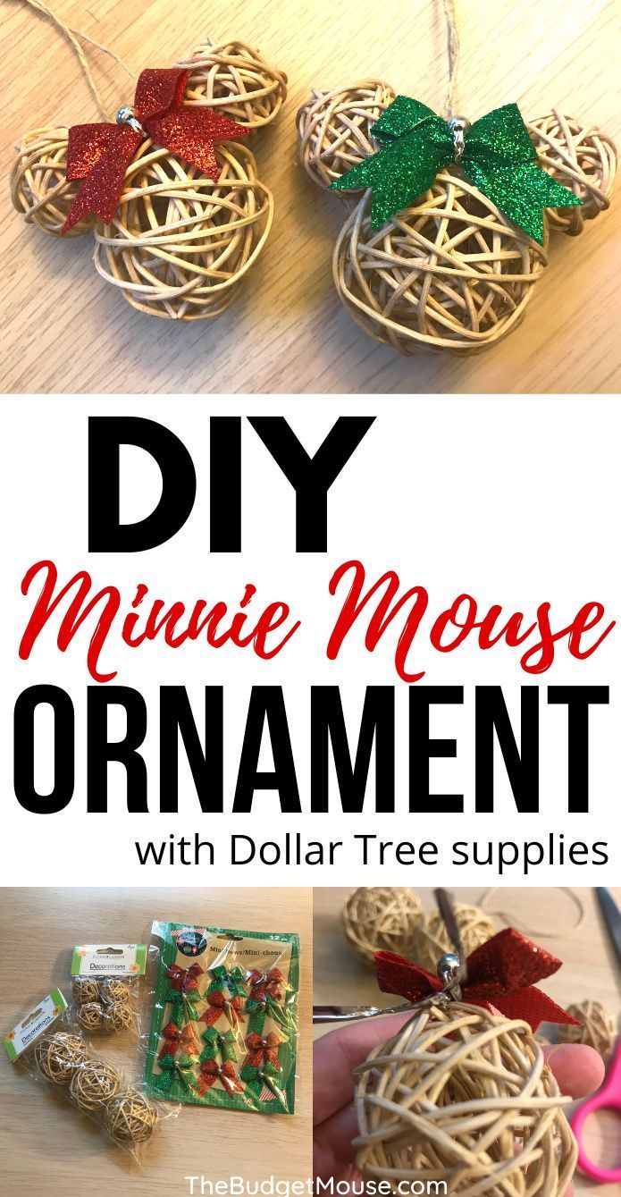 Dollar Tree DIY Minnie Mouse Ornament - The Budget Mouse -   18 diy christmas decorations dollar tree 2020 ideas