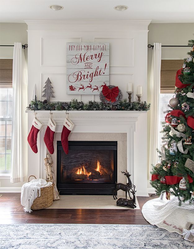 Christmas Mantle Decor and Gallery Wall -   18 diy christmas decorations for home wall ideas