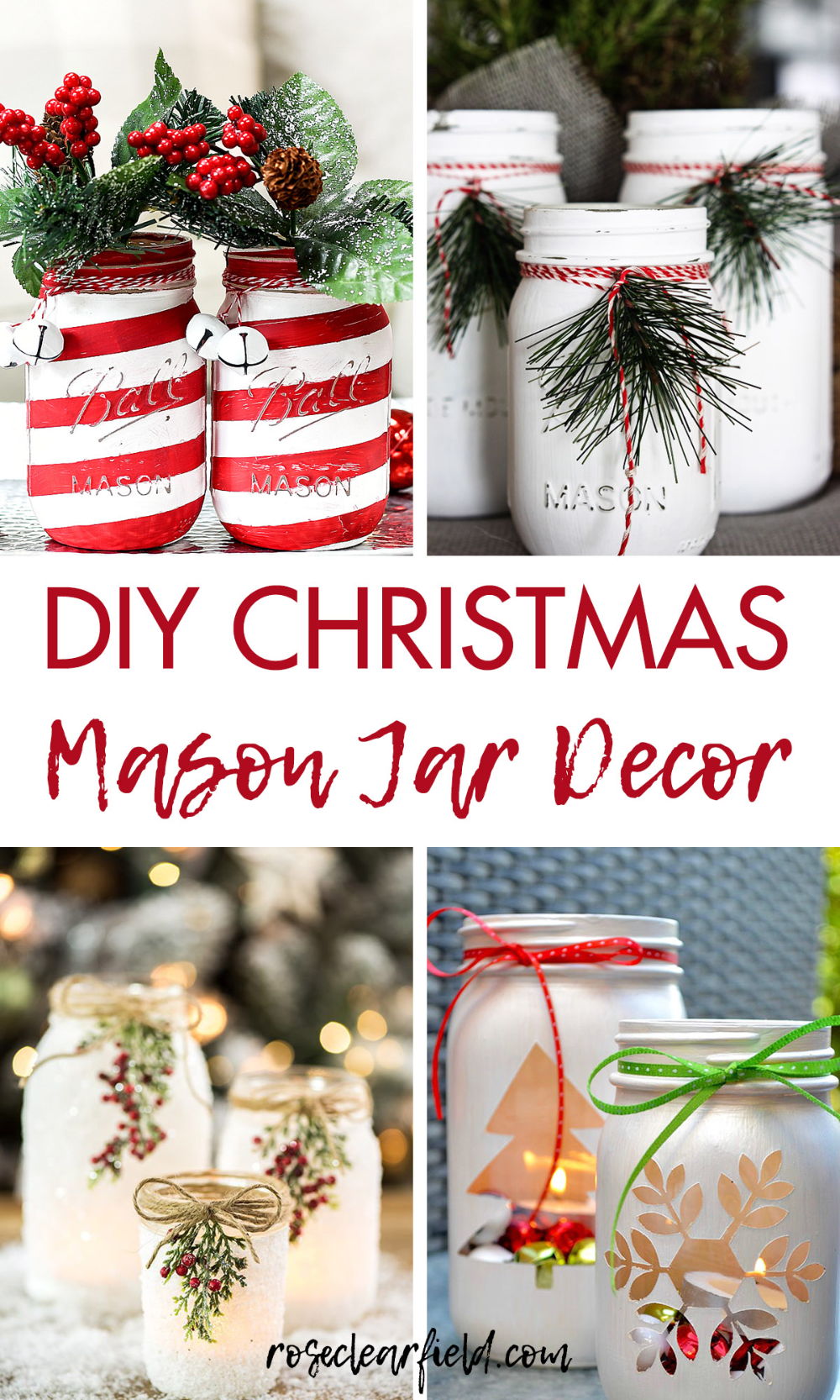 DIY Christmas Mason Jar Decor -   18 diy Christmas mason jars ideas