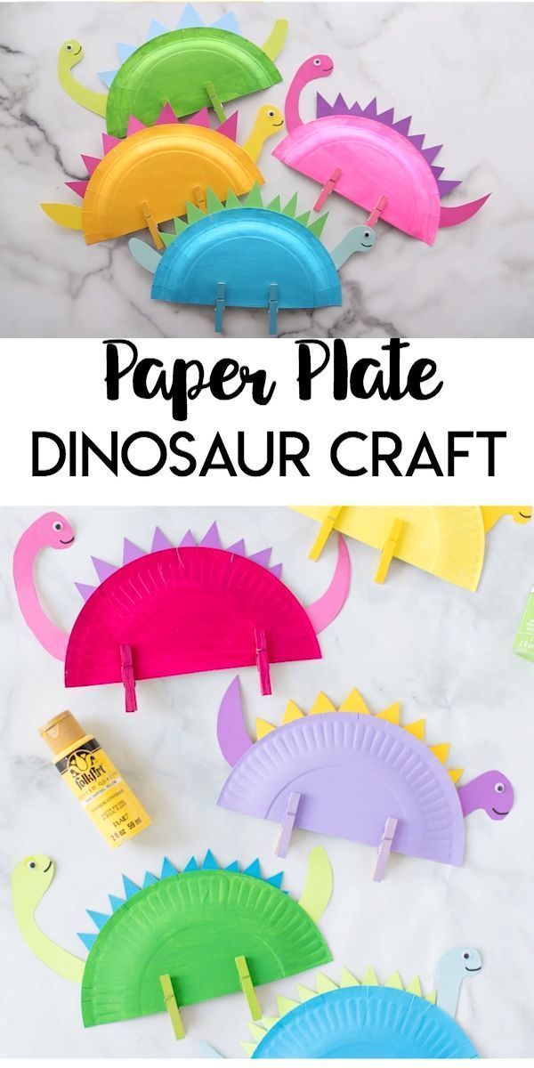 Paper Plate Dinosaur Craft -   18 diy projects for kids boys ideas