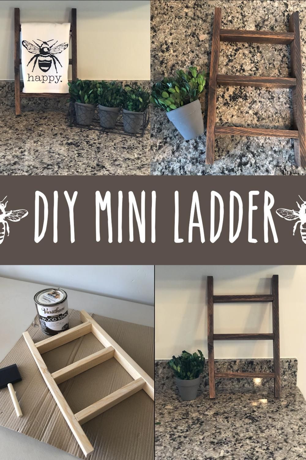 DIY Mini Ladder Great For Tea Towels -   18 diy projects for the home cheap ideas