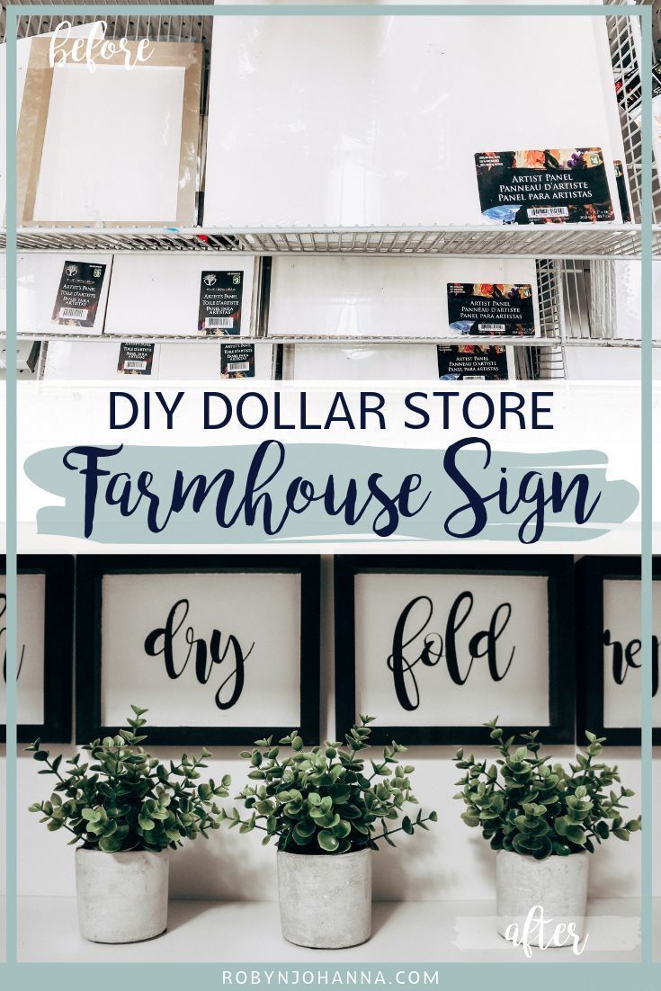 DIY Dollar Store Farmhouse Sign That Will Blow Your Mind - Robyn Johanna -   18 diy projects for the home cheap ideas