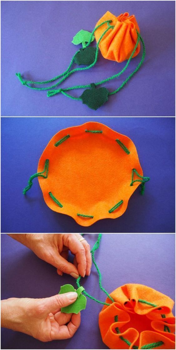 EASY PUMPKIN TREAT BAG KIDS WILL LOVE TO MAKE -   18 diy thanksgiving crafts for adults ideas