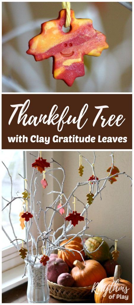 How to Make a Thankful Tree with Clay Gratitude Leaves -   18 diy thanksgiving crafts for adults ideas