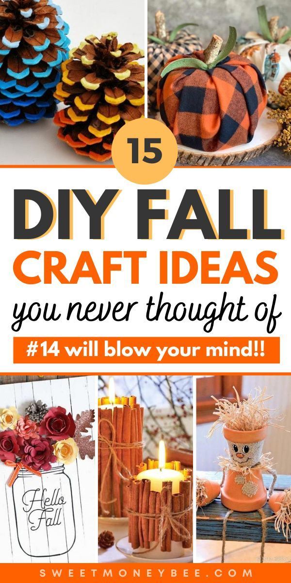 DIY Fall Crafts For Kids and Adults, Halloween Decorations and Fall Ideas -   18 diy thanksgiving crafts for adults ideas