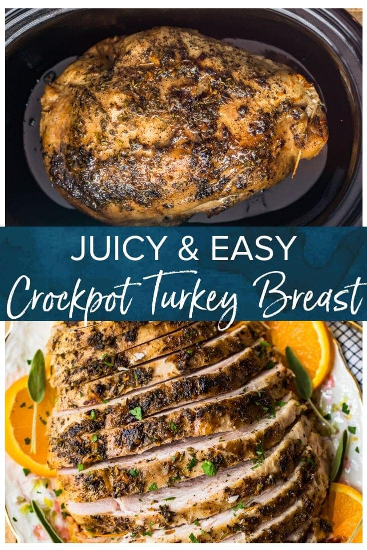 Crockpot Turkey Breast (Slow Cooker Turkey) - The Cookie Rookie -   18 easy thanksgiving turkey breast recipes oven ideas