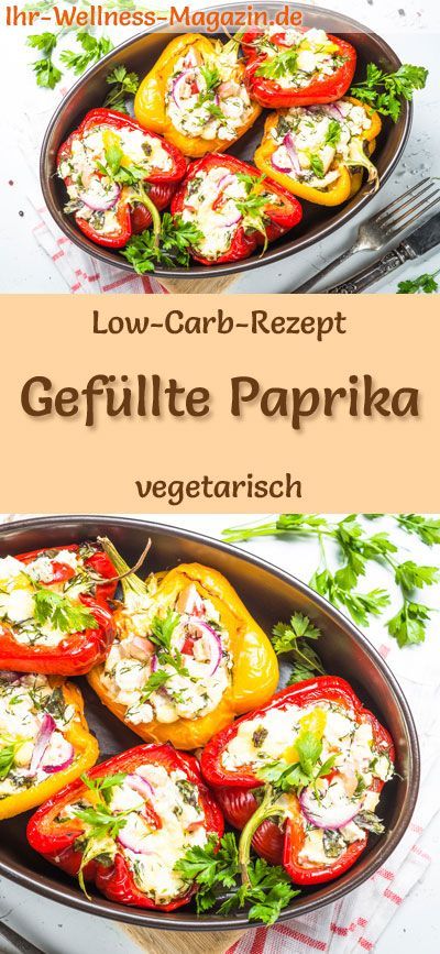 Low-Carb-Rezept f?r gef?llte Paprika - gesundes, vegetarisches Hauptgericht -   18 fitness Food vegetarisch ideas