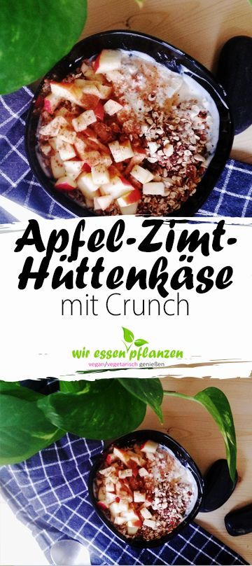 [Fr?hst?ck vegetarisch] Apfel-Zimt-H?ttenk?se mit Crunch -   18 fitness Food vegetarisch ideas
