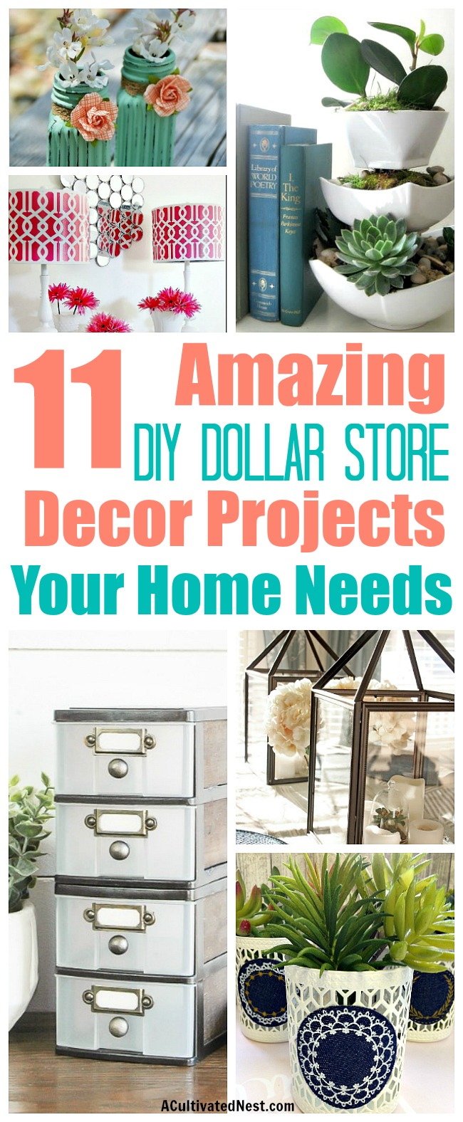 11 DIY Dollar Store Home Decorating Projects- A Cultivated Nest -   18 home decor diy crafts bedrooms ideas