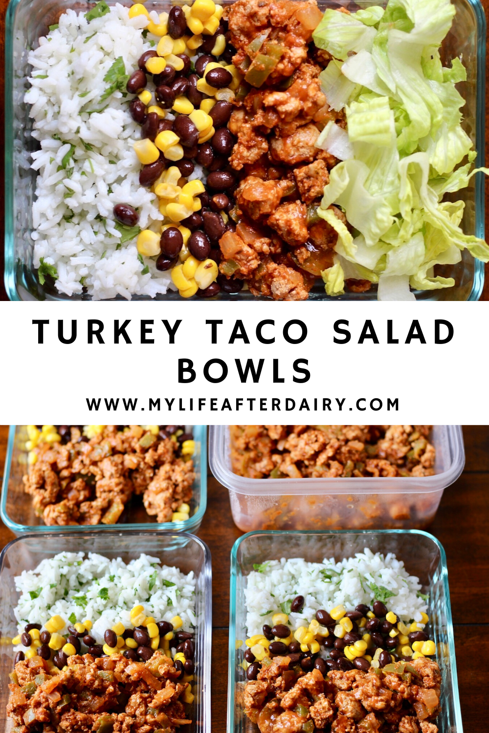 Turkey Taco Salad Bowls -   18 meal prep recipes for the week ideas