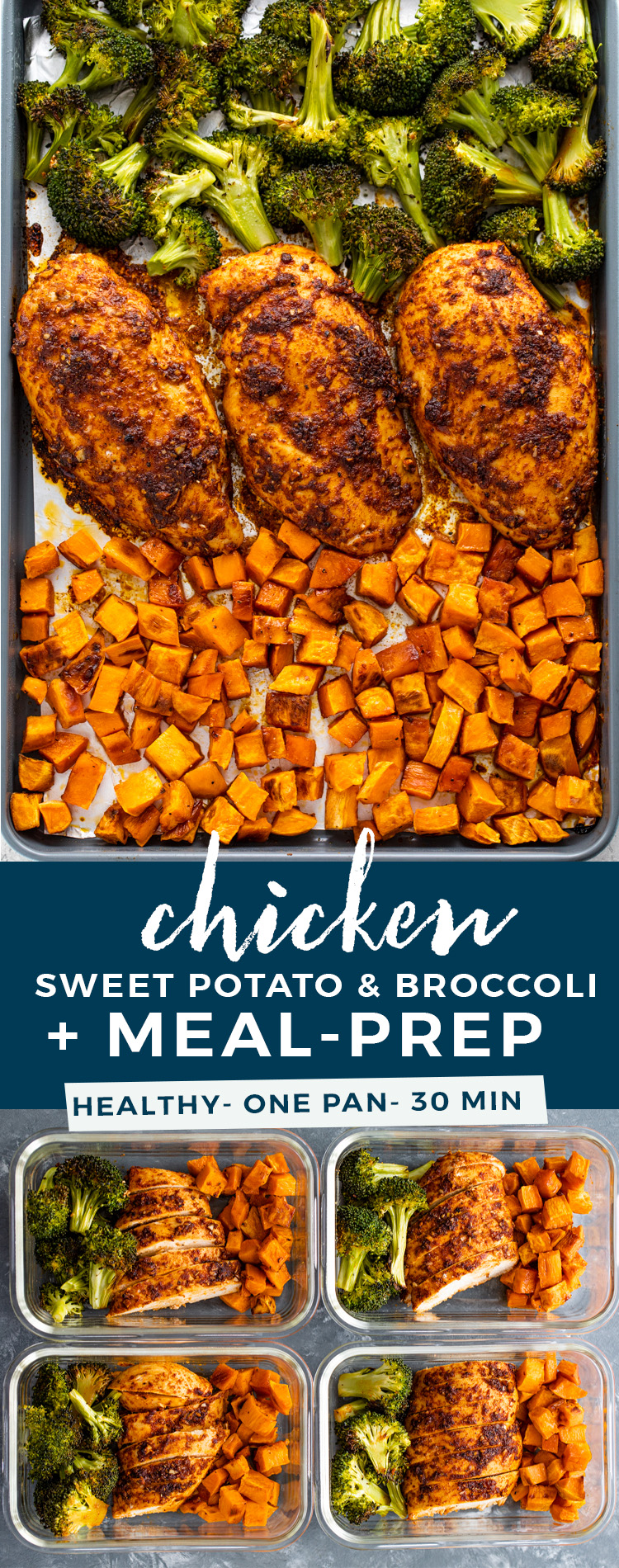 Sheet Pan Roasted Chicken, Sweet Potatoes, & Broccoli + Meal Prep -   18 meal prep recipes for the week ideas