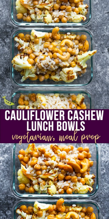 Cauliflower Cashew Lunch Bowls -   18 meal prep recipes for the week ideas