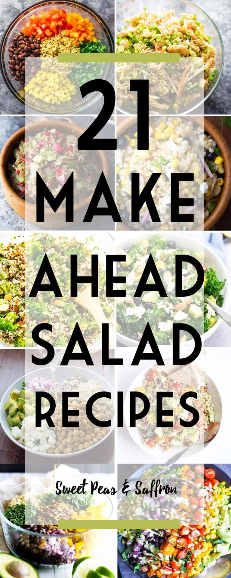 21 Make Ahead Salads Perfect For Meal Prep | sweetpeasandsaffron.com -   18 meal prep recipes for the week lunches ideas